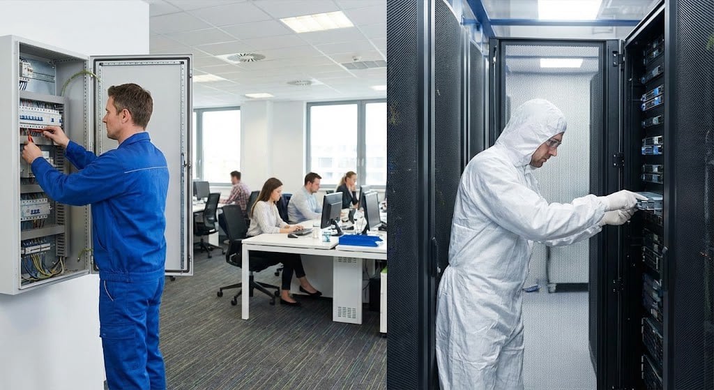 mantencion electrica oficinas salas TI